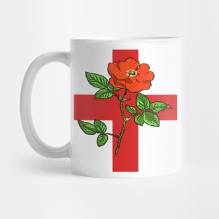 Patriotic St George Ensign and Tudor Rose England Fan Mug